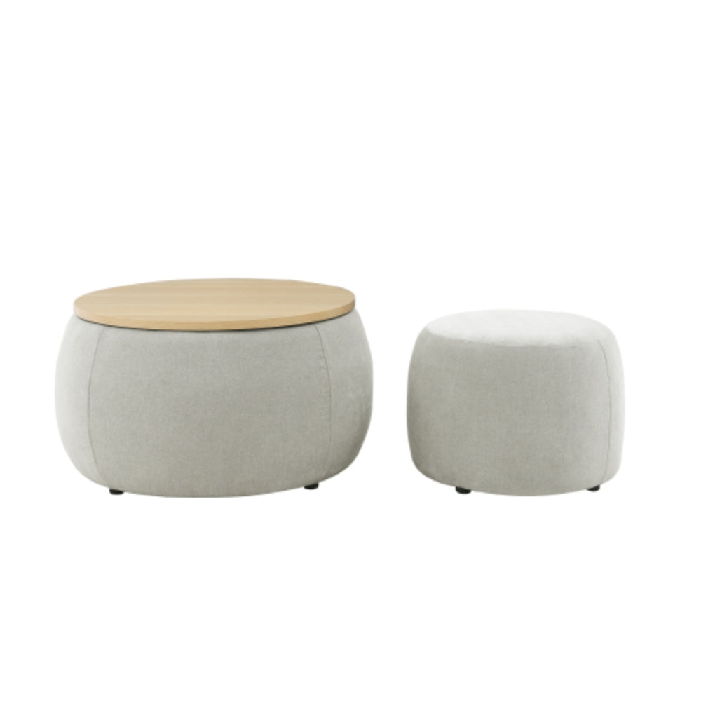 Multi Functional Round Storage Ottoman