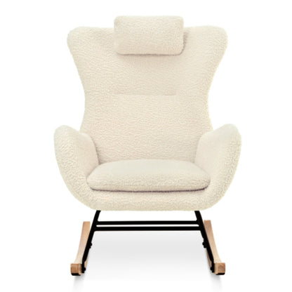 Teddy Upholstered Rocker Glider Chair for Comfortable Nursery Time
