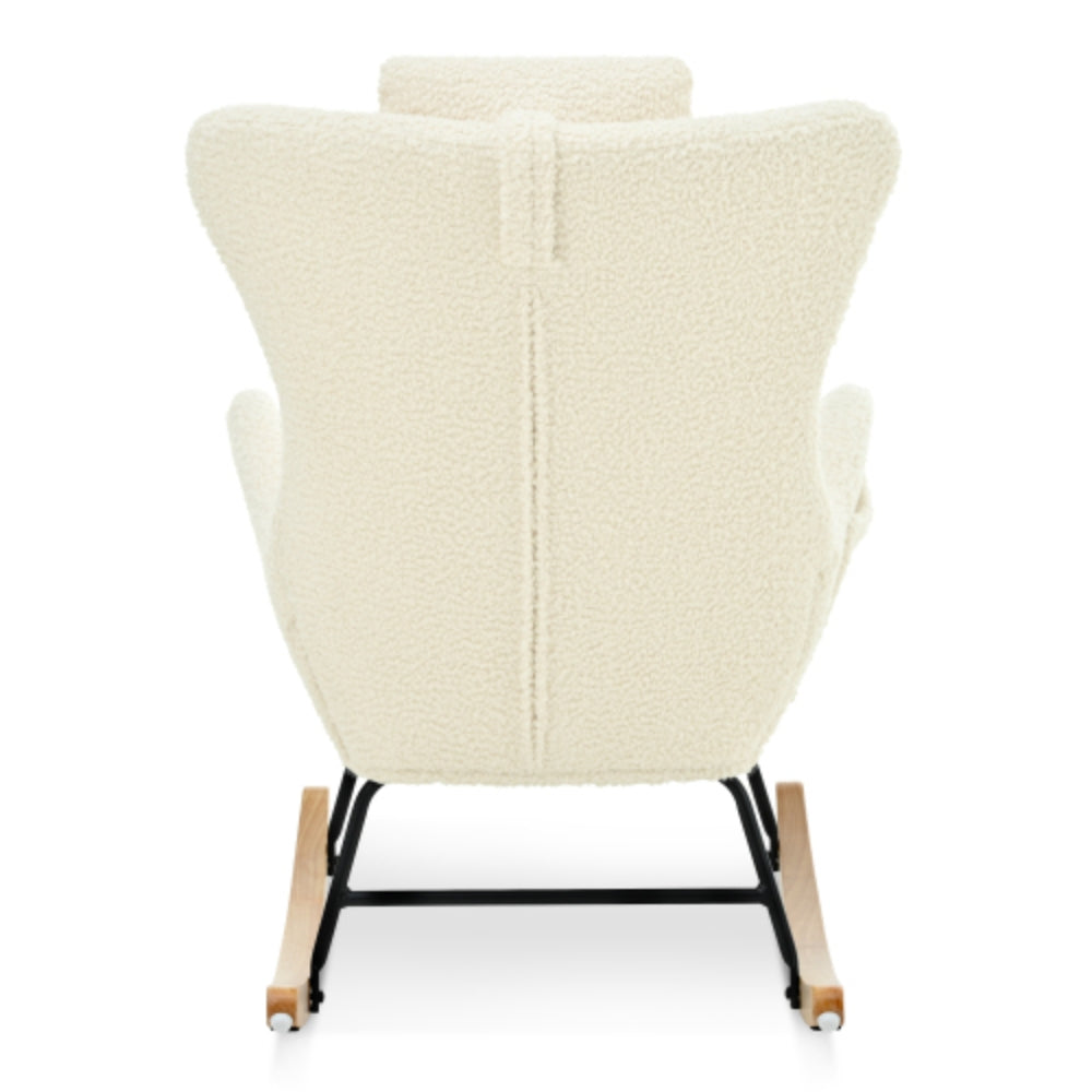 Teddy Upholstered Rocker Glider Chair for Comfortable Nursery Time