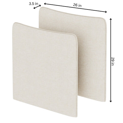 Beige Modular Sofa Side Armrests for Sectional Couch