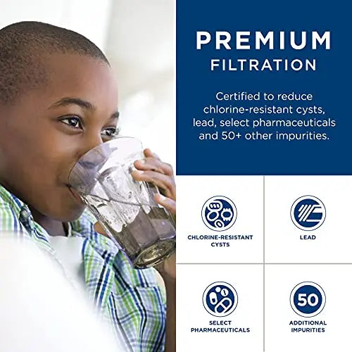 GE MWF Refrigerator Water Filter | Certified to Reduce Lead, Sulfur, and 50+ Other Impurities | Replace Every 6 Months for Best Results | Pack of 1 GE