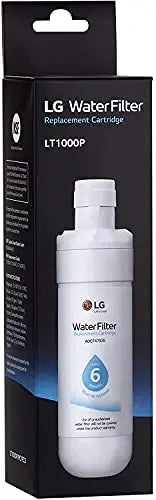 LG LT1000P - 6 Month / 200 Gallon Capacity Replacement Refrigerator Water Filter (NSF42, NSF53, and NSF401) ADQ74793501, ADQ75795105, or AGF80300704 , White LG