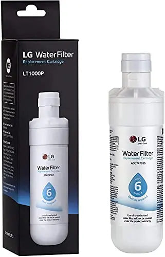 LG LT1000P - 6 Month / 200 Gallon Capacity Replacement Refrigerator Water Filter (NSF42, NSF53, and NSF401) ADQ74793501, ADQ75795105, or AGF80300704 , White LG