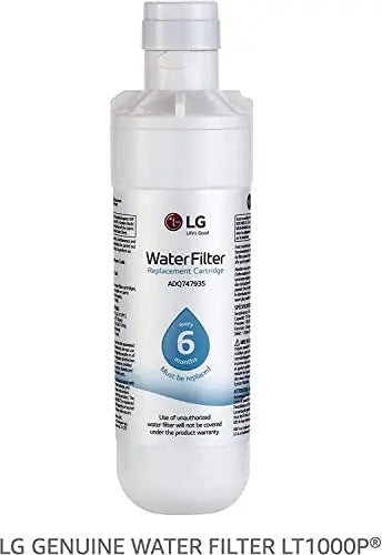 LG LT1000P - 6 Month / 200 Gallon Capacity Replacement Refrigerator Water Filter (NSF42, NSF53, and NSF401) ADQ74793501, ADQ75795105, or AGF80300704 , White LG