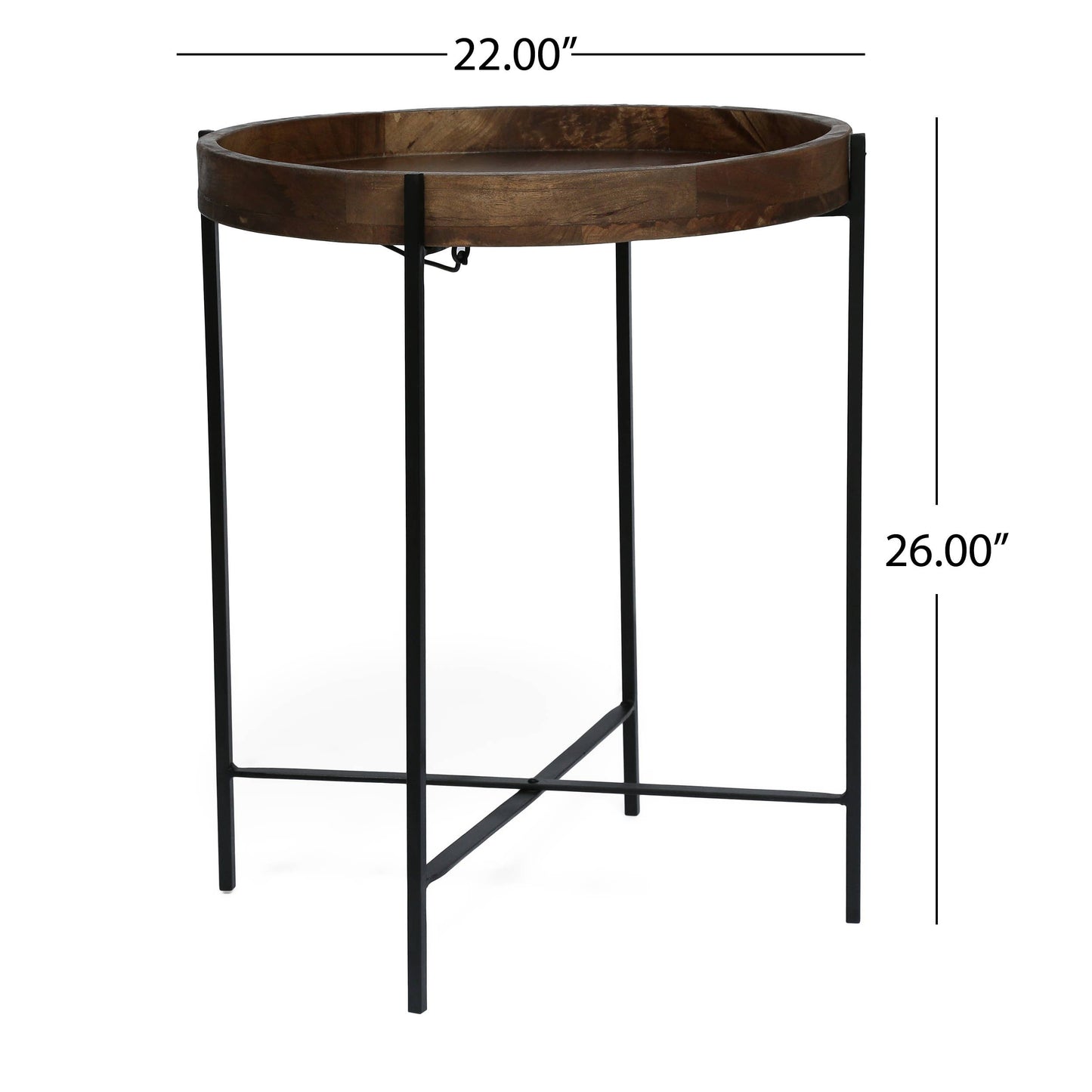 Industrial Round Side Table For Living Room and Lounge