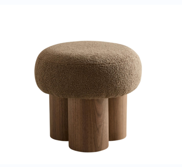 Mono Wooden Curved Ottoman Mushroom Stool