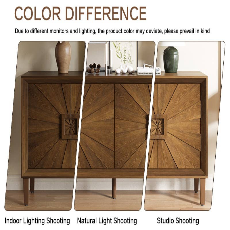 60" Premium Rustic American Farmhouse Wooden Credenza