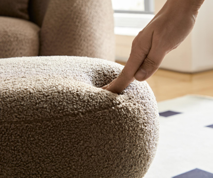 Mono Wooden Curved Ottoman Mushroom Stool