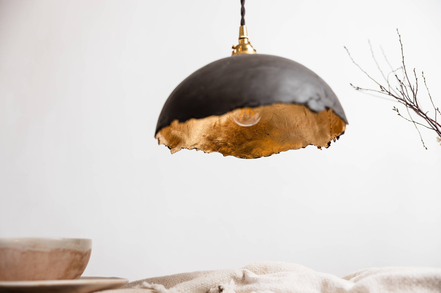 Black Gold Pendant Light Ceiling Fixture
