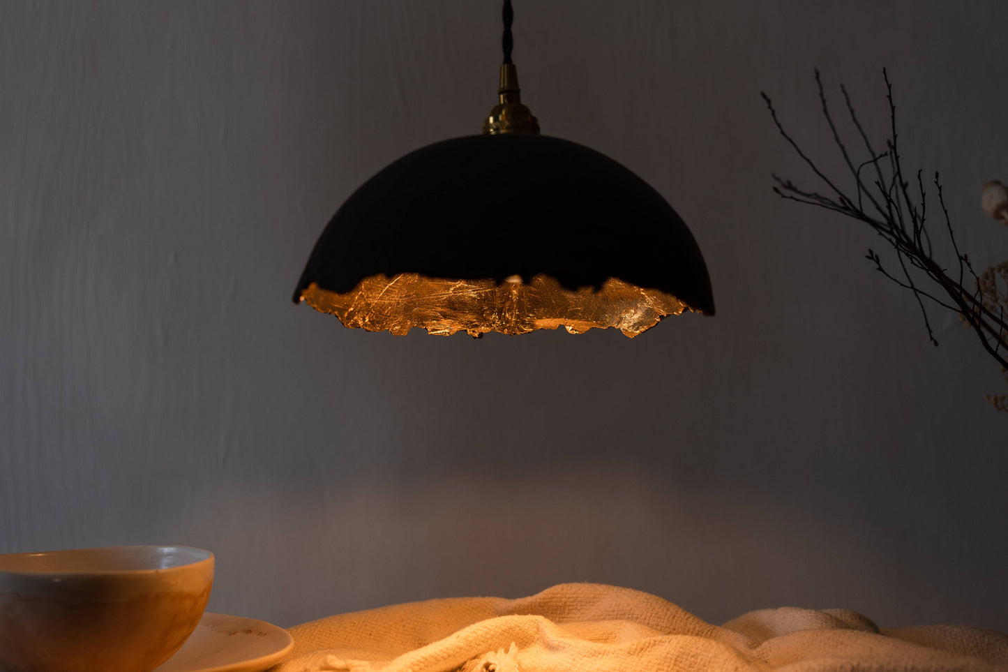 Black Gold Pendant Light Ceiling Fixture
